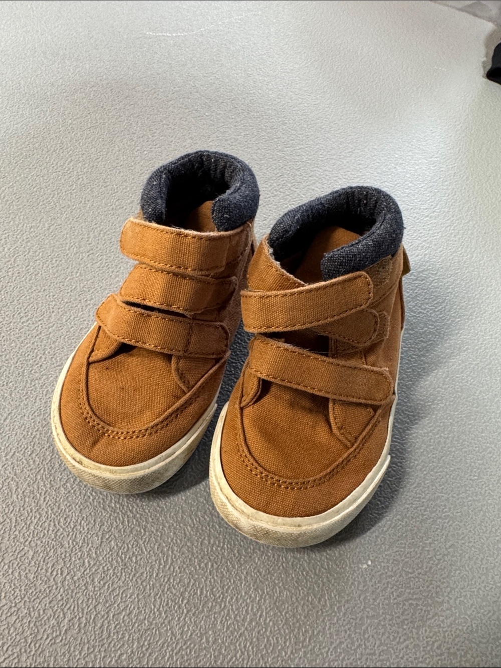 Old Navy Brown/Tan High-Top Velcro Sneakers for Kids